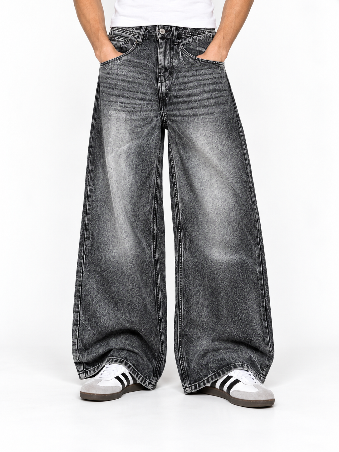 Grey Whisker 2CB Jeans