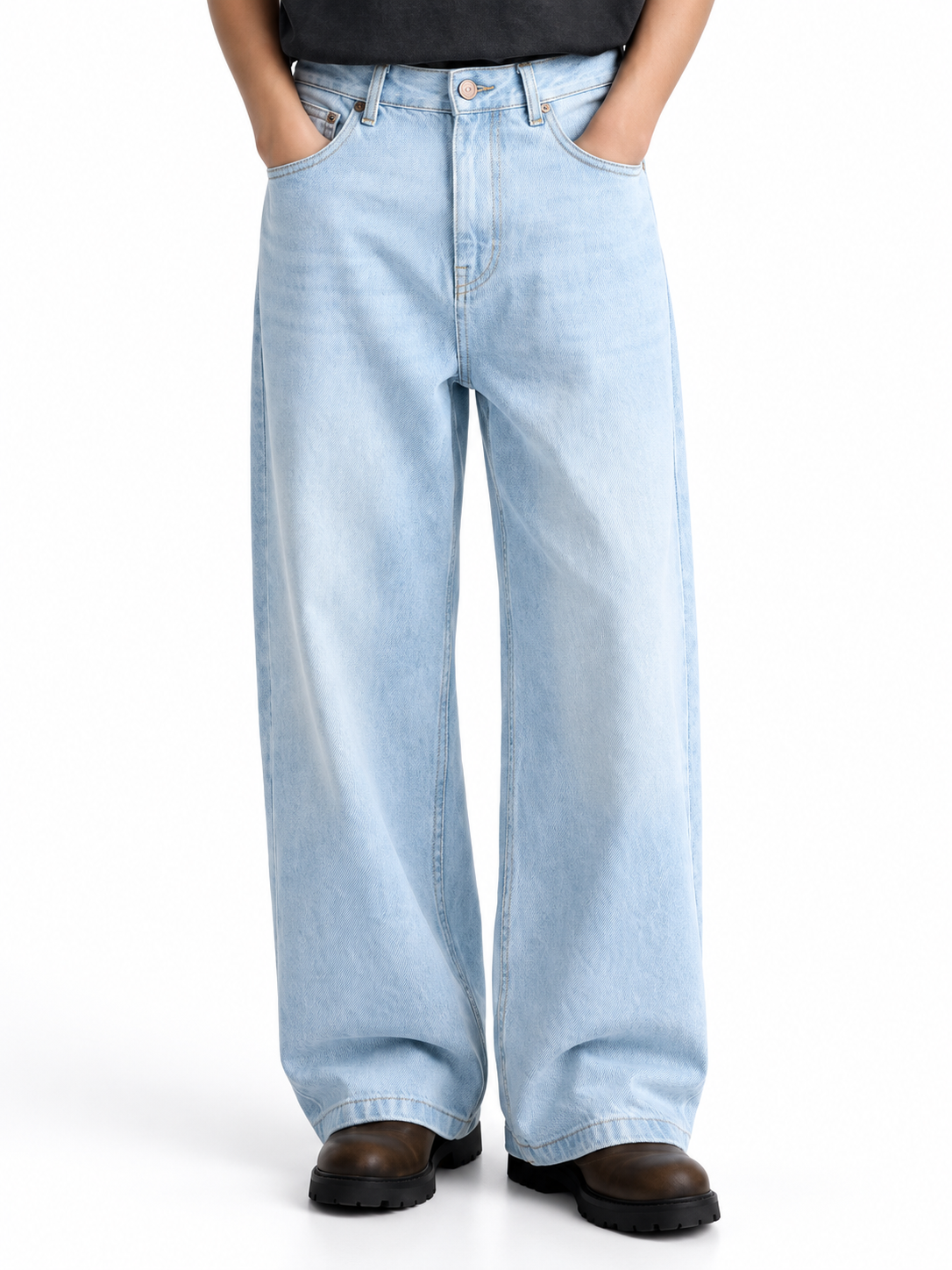 Bleach Wash Regular Fit Jeans