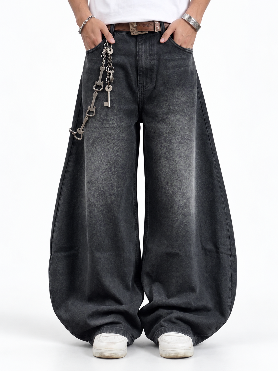 Washed Charcoal Baggy